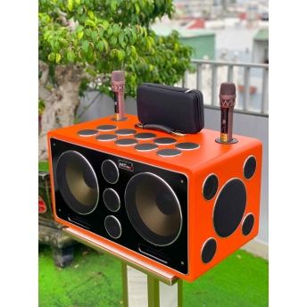 Loa Karaoke Xách Tay Cao Cấp MTMAX K10 25 Đường Tiếng, Hệ Thống Bass Đôi 25 Công Suất Mạnh Mẽ Đến 750W, Micro Hát Nhẹ Vang Sâu Trọng Lượng 27KG
