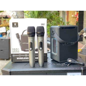 LOA LENYES S857 - Công Suất 150W Công Nghệ DSP Âm Thanh Đánh Cực Khủng, Nghe Siêu Hay Kết Nối TWS Chống Nước IPX5, Tặng Kèm 2 Micro Không Dây