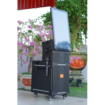 Loa Màn Hình Karaoke KTV179 Cao Cấp 2024 Màn Hình Lớn 25inch, Gập 180 Độ, Bass 30 Siêu Uy Lực Kèm 2 Micro Pin Sạc Type C