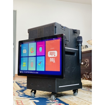 Loa Màn Hình Karaoke KTV179 Cao Cấp 2024 Màn Hình Lớn 25inch, Gập 180 Độ, Bass 30 Siêu Uy Lực Kèm 2 Micro Pin Sạc Type C