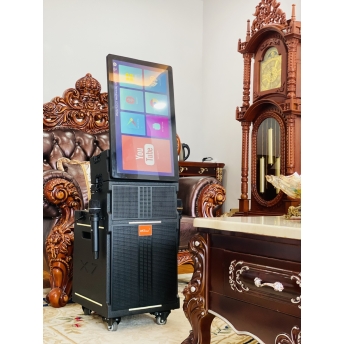 Loa Màn Hình Karaoke KTV179 Cao Cấp 2024 Màn Hình Lớn 25inch, Gập 180 Độ, Bass 30 Siêu Uy Lực Kèm 2 Micro Pin Sạc Type C