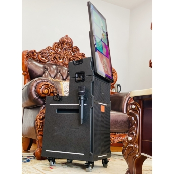 Loa Màn Hình Karaoke KTV179 Cao Cấp 2024 Màn Hình Lớn 25inch, Gập 180 Độ, Bass 30 Siêu Uy Lực Kèm 2 Micro Pin Sạc Type C