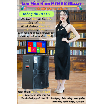 Loa Màn Hình MTMAX TB3339 Bass40 Mới Nhất Đã Có Mặt Tại Việt Nam Màn Hình 19inch Góc Nhìn 178 Độ Công Suất 600W Hệ Thống 5 Loa, 3 Đường Tiếng Đi Kèm Cặp Micro Kim Loại Sang Trọng Chống Hú Cao Cấp