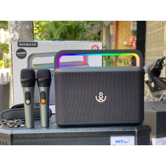Loa SINOBAMD Nuts - Công Suất 120W Công Nghệ DSP Âm Thanh Đánh Cực Khủng, Nghe Siêu Hay, Tặng Kèm 2 Micro Không Dây Và Phụ Kiện Dây Đeo Chéo