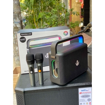 Loa SINOBAMD Nuts - Công Suất 120W Công Nghệ DSP Âm Thanh Đánh Cực Khủng, Nghe Siêu Hay, Tặng Kèm 2 Micro Không Dây Và Phụ Kiện Dây Đeo Chéo