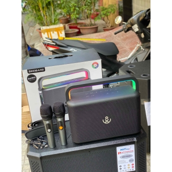 Loa SINOBAMD Nuts - Công Suất 120W Công Nghệ DSP Âm Thanh Đánh Cực Khủng, Nghe Siêu Hay, Tặng Kèm 2 Micro Không Dây Và Phụ Kiện Dây Đeo Chéo