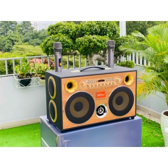 Loa Xách Tay MT888 Hệ Thống 8 Loa Âm Thanh Đa Chiều Bass20 Đôi Công Suất 500W Bass Căng Ấm, Tiếng Lên Siêu Rõ Đi Kèm Cặp Micro Hát Nhẹ Vang Sâu