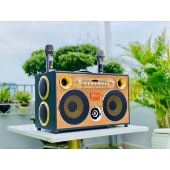 Loa Xách Tay MT888 Hệ Thống 8 Loa Âm Thanh Đa Chiều Bass20 Đôi Công Suất 500W Bass Căng Ấm, Tiếng Lên Siêu Rõ Đi Kèm Cặp Micro Hát Nhẹ Vang Sâu