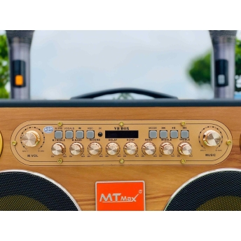 Loa Xách Tay MT888 Hệ Thống 8 Loa Âm Thanh Đa Chiều Bass20 Đôi Công Suất 500W Bass Căng Ấm, Tiếng Lên Siêu Rõ Đi Kèm Cặp Micro Hát Nhẹ Vang Sâu