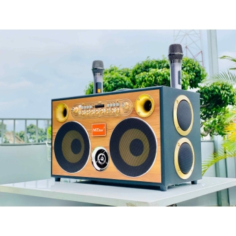 Loa Xách Tay MT888 Hệ Thống 8 Loa Âm Thanh Đa Chiều Bass20 Đôi Công Suất 500W Bass Căng Ấm, Tiếng Lên Siêu Rõ Đi Kèm Cặp Micro Hát Nhẹ Vang Sâu