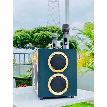 Loa Xách Tay MT888 Hệ Thống 8 Loa Âm Thanh Đa Chiều Bass20 Đôi Công Suất 500W Bass Căng Ấm, Tiếng Lên Siêu Rõ Đi Kèm Cặp Micro Hát Nhẹ Vang Sâu