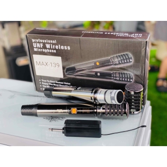 Micro MTMAX Max139 Cho Dàn Karaoke, Loa Kéo, Amply Cao Cấp Chính Hãng, Củ Micro Cao Cấp Set Tần Số, Chỉnh Âm Lượng Ngay Thân Micro