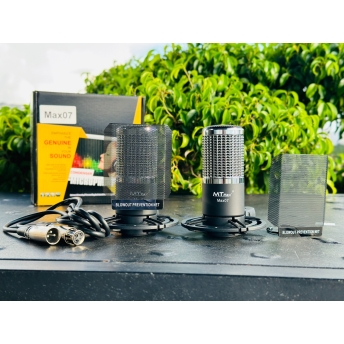 Micro Thu Âm Chính Hãng MTMAX MAX07 - Micro Condenser Livestream Cao Cấp, Hỗ Trợ Nguồn 48V, Âm Thanh Chuẩn Chuyên Nghiệp, Lọc Âm Cực Tốt, Dễ Dàng Sử Dụng.