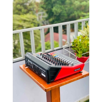 Mixer MTMAX F88Pro Đẩy Liền Vang Liền Mixer Công Suất 8 Cổng Micro Chỉnh Equalizer 99 Hiệu Ứng DSP