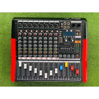 Mixer MTMAX F88Pro Đẩy Liền Vang Liền Mixer Công Suất 8 Cổng Micro Chỉnh Equalizer 99 Hiệu Ứng DSP