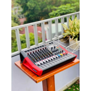 Mixer MTMAX F88Pro Đẩy Liền Vang Liền Mixer Công Suất 8 Cổng Micro Chỉnh Equalizer 99 Hiệu Ứng DSP