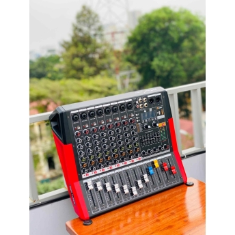 Mixer MTMAX F88Pro Đẩy Liền Vang Liền Mixer Công Suất 8 Cổng Micro Chỉnh Equalizer 99 Hiệu Ứng DSP