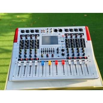 Mixer Liền Công Suất MTMAX KV8Pro Đẩy Liền Vang, Liền Mixer Công Suất 1100W Màn Hình Led Hiển Thị Chi Tiết, 6 Cổng Micro, Chỉnh Equalizer, 99 Hiệu Ứng DSP Đánh Được Cặp Loa 3 Tấc Trở Xuống