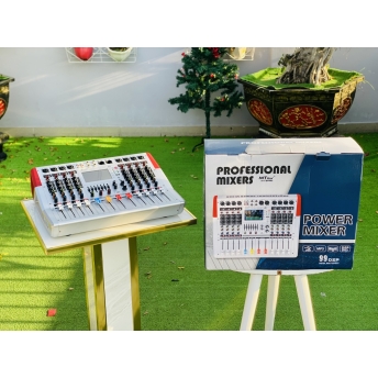 Mixer Liền Công Suất MTMAX KV8Pro Đẩy Liền Vang, Liền Mixer Công Suất 1100W Màn Hình Led Hiển Thị Chi Tiết, 6 Cổng Micro, Chỉnh Equalizer, 99 Hiệu Ứng DSP Đánh Được Cặp Loa 3 Tấc Trở Xuống