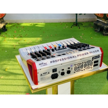Mixer Liền Công Suất MTMAX KV8Pro Đẩy Liền Vang, Liền Mixer Công Suất 1100W Màn Hình Led Hiển Thị Chi Tiết, 6 Cổng Micro, Chỉnh Equalizer, 99 Hiệu Ứng DSP Đánh Được Cặp Loa 3 Tấc Trở Xuống