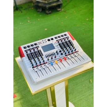 Mixer Liền Công Suất MTMAX KV8Pro Đẩy Liền Vang, Liền Mixer Công Suất 1100W Màn Hình Led Hiển Thị Chi Tiết, 6 Cổng Micro, Chỉnh Equalizer, 99 Hiệu Ứng DSP Đánh Được Cặp Loa 3 Tấc Trở Xuống
