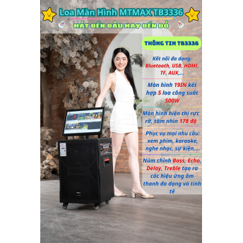 Loa Màn Hình MTMAX TB3336 Bass30 Mới Nhất Đã Có Mặt Tại Việt Nam Màn Hình 19inch Góc Nhìn 178 Độ Công Suất 500W Hệ Thống 5 Loa, 3 Đường Tiếng Đi Kèm Cặp Micro Kim Loại Sang Trọng Chống Hú Cao Cấp