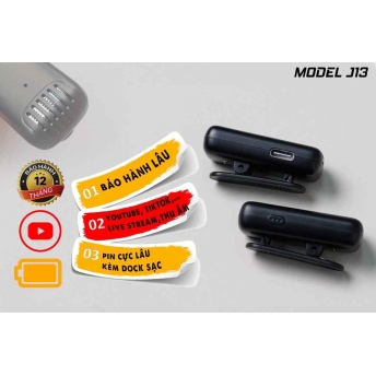 Mic không dây MTMAX J13 dành cho điện thoại gọn kết nối nhanh pin khỏe