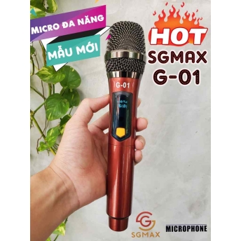 Micro Không Dây SGMAX G01 , Mẫu Mới, Chuyên Dùng Cho karaoke Hát Nhẹ