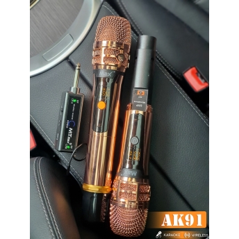 Micro Không Dây MTMAX AK91 Cao Cấp 2 Mic Chuyên Dùng Cho karaoke Hát Nhẹ