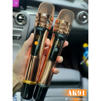 Micro Không Dây MTMAX AK91 Cao Cấp 2 Mic Chuyên Dùng Cho karaoke Hát Nhẹ