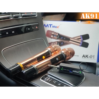 Micro Không Dây MTMAX AK91 Cao Cấp 2 Mic Chuyên Dùng Cho karaoke Hát Nhẹ