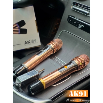 Micro Không Dây MTMAX AK91 Cao Cấp 2 Mic Chuyên Dùng Cho karaoke Hát Nhẹ