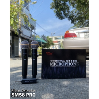 Micro Không Dây MTMAX SM58 PRO Cao Cấp 2 Mic Chuyên Dùng Cho karaoke Hát Nhẹ