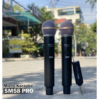 Micro Không Dây MTMAX SM58 PRO Cao Cấp 2 Mic Chuyên Dùng Cho karaoke Hát Nhẹ