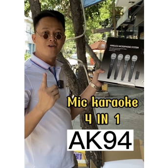 Micro Không Dây MTMAX AK94 Cao Cấp 4 Mic Chuyên Dùng Cho karaoke Hát Nhẹ