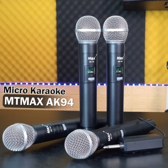 Micro Không Dây MTMAX AK94 Cao Cấp 4 Mic Chuyên Dùng Cho karaoke Hát Nhẹ