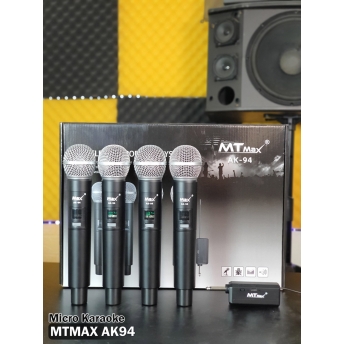 Micro Không Dây MTMAX AK94 Cao Cấp 4 Mic Chuyên Dùng Cho karaoke Hát Nhẹ