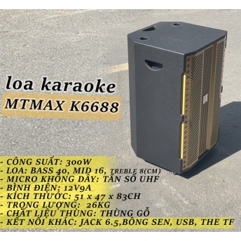 Loa kéo MTMAX K6688 bass 40 công suất lớn (đặt hàng báo trước 2 tiếng)