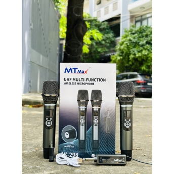 MTMax AK298 - Micro Không Dây Cao Cấp Chính Hãng, Chống Hù Rè Hiệu Quả, Hỗ Trợ Nâng Giọng Hát Khi Hát, Bảo Hành Đến 12 Tháng.