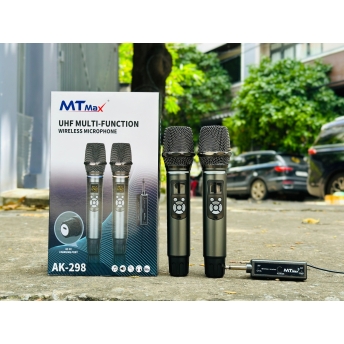 MTMax AK298 - Micro Không Dây Cao Cấp Chính Hãng, Chống Hù Rè Hiệu Quả, Hỗ Trợ Nâng Giọng Hát Khi Hát, Bảo Hành Đến 12 Tháng.