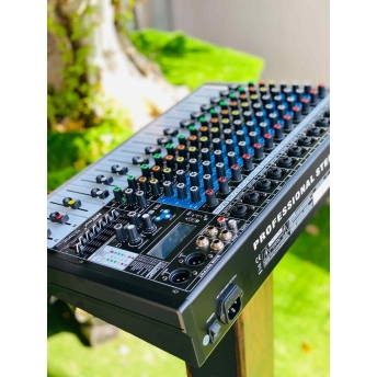 Mixer MTMAX FX22Plus – 12 Dường Line Tích Hợp Nguồn 48V, 99 Hiệu Ứng DSP, Hát Livestream, Thu Âm, Karaoke Với Dàn Âm Thanh Gia Đình