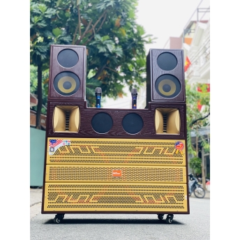 Loa Kéo Karaoke Di Động T05 Pro - Công Suất Cực Lớn 1700W, Hệ Thống 10 Loa 3 Đường Tiếng, 2 Bass Lớn 50cm, 2 Bass 20cm, 4 Trung, 2 Treble Âm Thanh Mạnh Mẽ, Tặng Kèm 2 Micro Chống Hú Cao Cấp