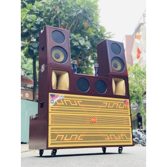 Loa Kéo Karaoke Di Động T05 Pro - Công Suất Cực Lớn 1700W, Hệ Thống 10 Loa 3 Đường Tiếng, 2 Bass Lớn 50cm, 2 Bass 20cm, 4 Trung, 2 Treble Âm Thanh Mạnh Mẽ, Tặng Kèm 2 Micro Chống Hú Cao Cấp