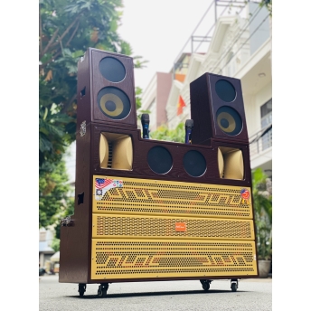 Loa Kéo Karaoke Di Động T05 Pro - Công Suất Cực Lớn 1700W, Hệ Thống 10 Loa 3 Đường Tiếng, 2 Bass Lớn 50cm, 2 Bass 20cm, 4 Trung, 2 Treble Âm Thanh Mạnh Mẽ, Tặng Kèm 2 Micro Chống Hú Cao Cấp