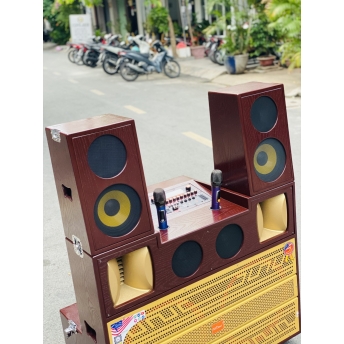 Loa Kéo Karaoke Di Động T05 Pro - Công Suất Cực Lớn 1700W, Hệ Thống 10 Loa 3 Đường Tiếng, 2 Bass Lớn 50cm, 2 Bass 20cm, 4 Trung, 2 Treble Âm Thanh Mạnh Mẽ, Tặng Kèm 2 Micro Chống Hú Cao Cấp