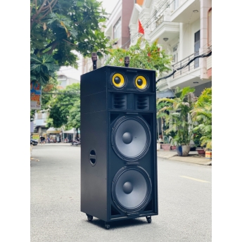 Loa Kéo Công Suất Lớn MTMAX KB01 Công Suất 1000W Bass Đôi 40cm Âm Thanh Uy Lực Đi Kèm 2 Micro Karaoke Hát Nhẹ Vang Sâu