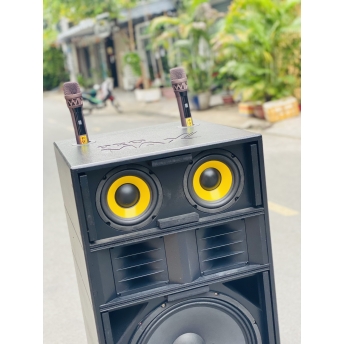 Loa Kéo Công Suất Lớn MTMAX KB01 Công Suất 1000W Bass Đôi 40cm Âm Thanh Uy Lực Đi Kèm 2 Micro Karaoke Hát Nhẹ Vang Sâu