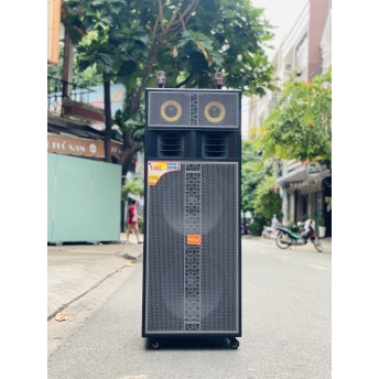 Loa Kéo Công Suất Lớn MTMAX KB01 Công Suất 1000W Bass Đôi 40cm Âm Thanh Uy Lực Đi Kèm 2 Micro Karaoke Hát Nhẹ Vang Sâu