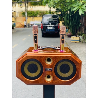 Loa Xách Tay Sang Trọng Full Gỗ MTMAX G5Pro Hệ Thống 8 Loa Âm Thanh Đa Chiều Bass20 Đôi Công Suất 500W Công Nghệ Bass Boost Nghe Nhạc Căng Ấm, Tiếng Lên Siêu Rõ Đi Kèm Cặp Micro Hát Nhẹ Vang Sâu