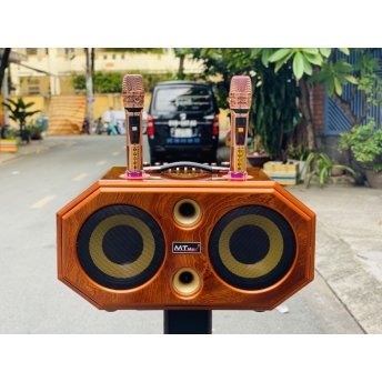 Loa Xách Tay Sang Trọng Full Gỗ MTMAX G5Pro Hệ Thống 8 Loa Âm Thanh Đa Chiều Bass20 Đôi Công Suất 500W Công Nghệ Bass Boost Nghe Nhạc Căng Ấm, Tiếng Lên Siêu Rõ Đi Kèm Cặp Micro Hát Nhẹ Vang Sâu